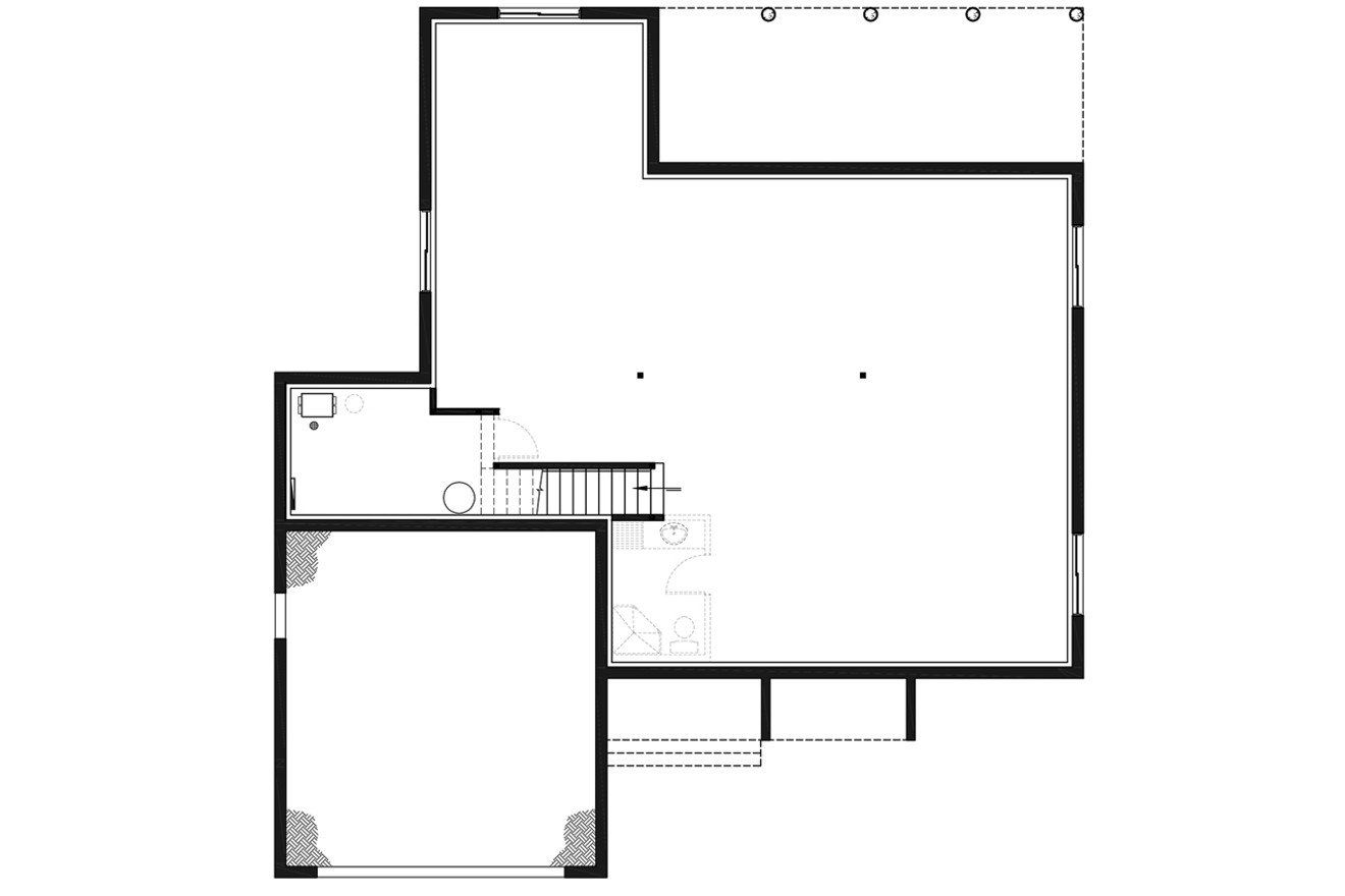Country House Plan - Jennifer 44251 - Basement Floor Plan