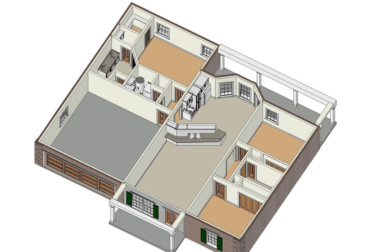 Traditional House Plan - 44446 - 1st Floor Plan