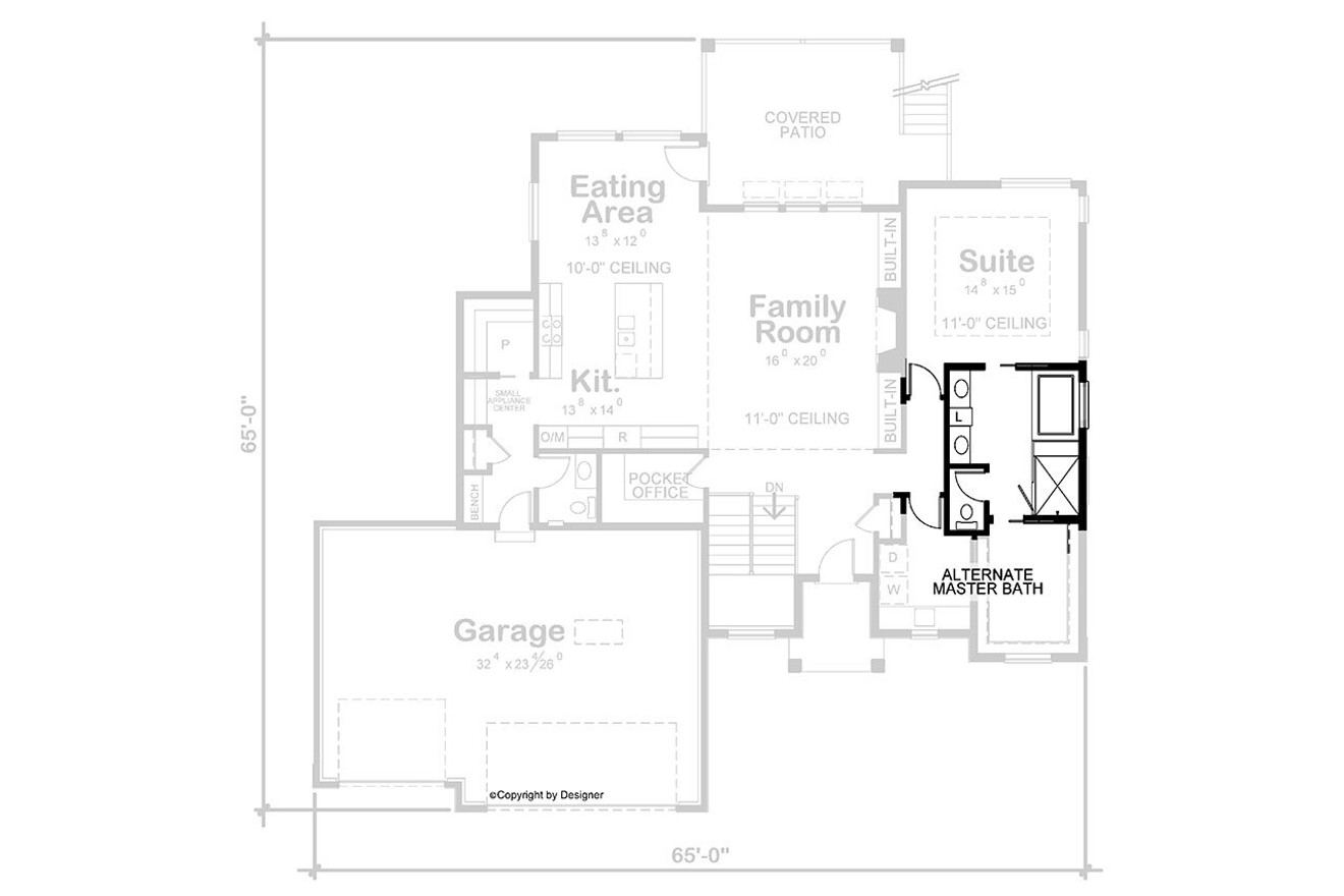 Modern House Plan - Larimar Modern 44455 - Optional Floor Plan