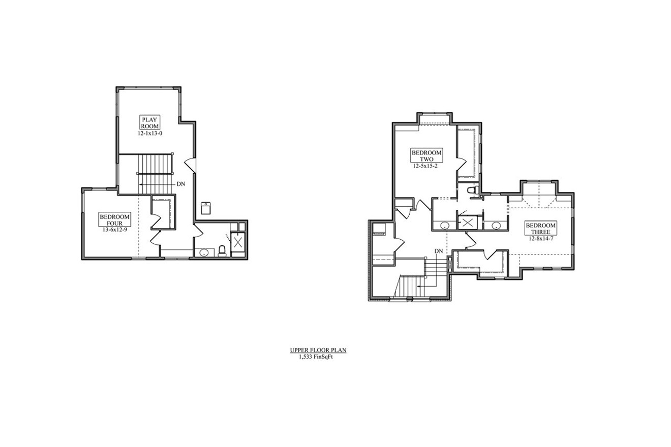 Craftsman House Plan - Yukon 44590 - 2nd Floor Plan
