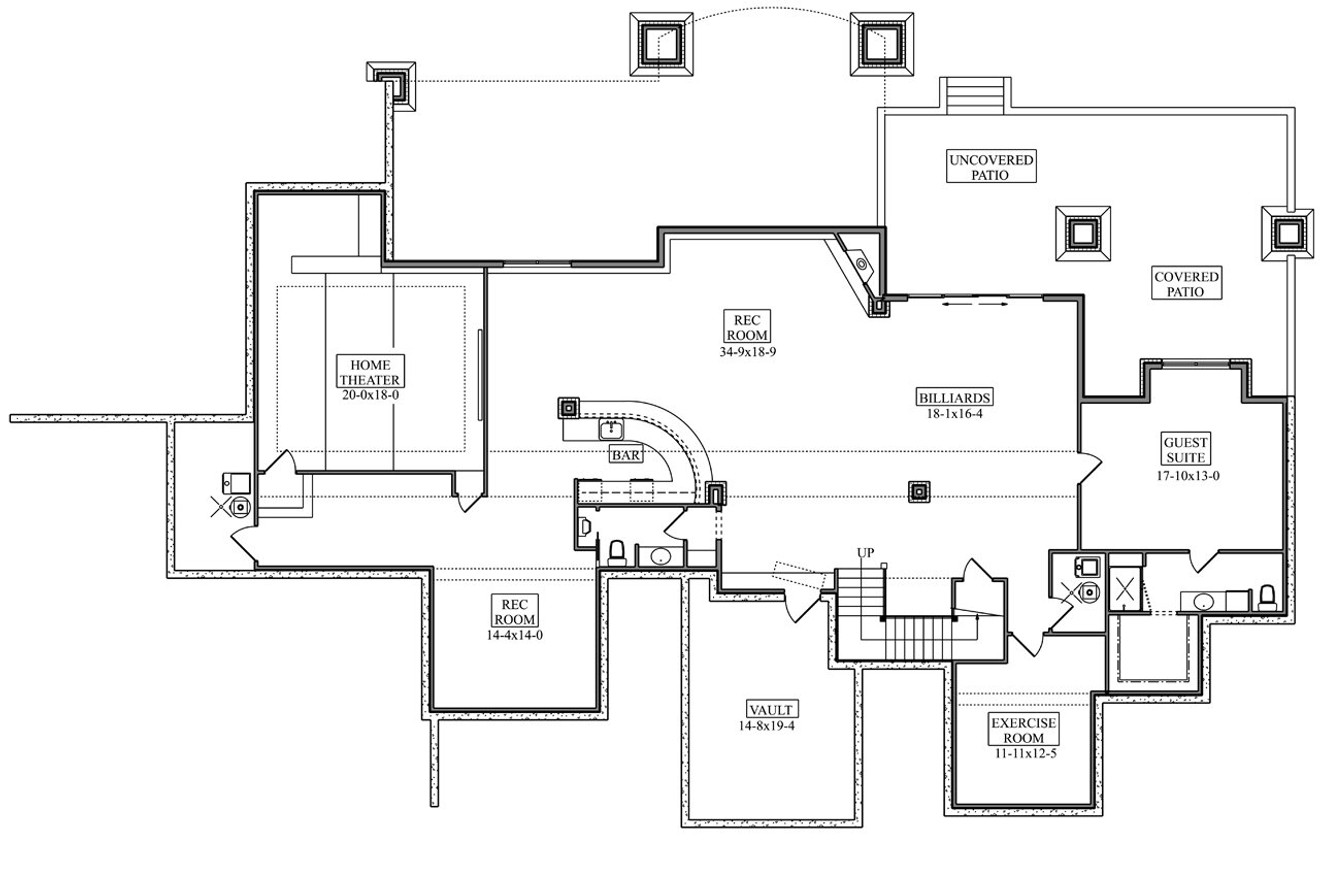Craftsman House Plan - Yukon 44590 - Basement Floor Plan