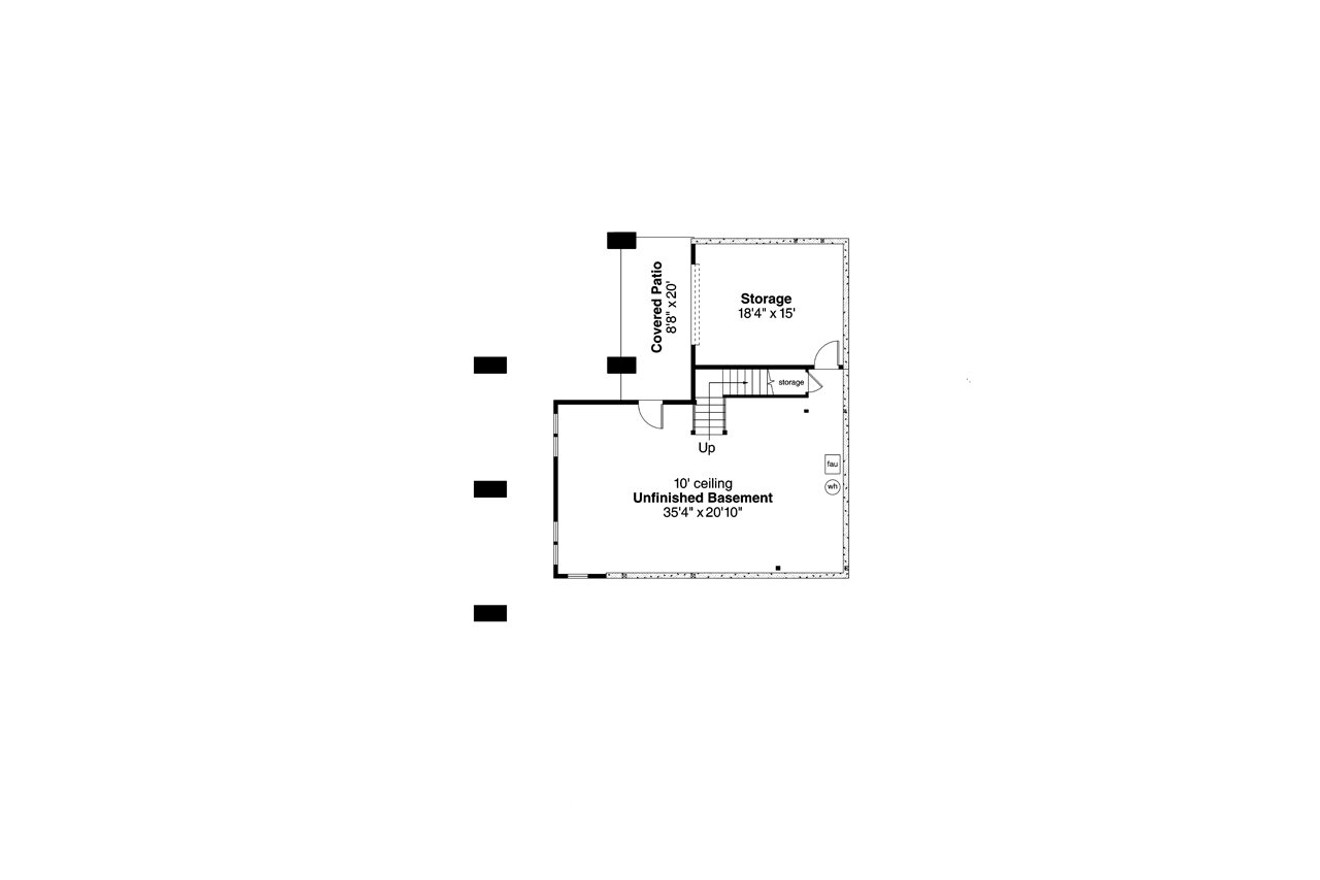 Craftsman House Plan - Meriweather 44643 - Basement Floor Plan