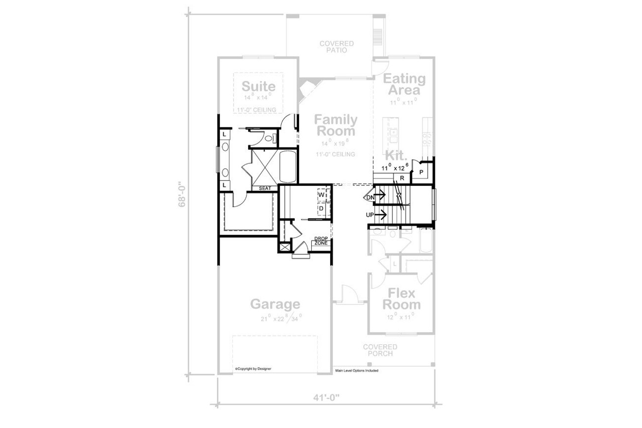 Farmhouse House Plan - Chatfield Modern 44681 - Optional Floor Plan