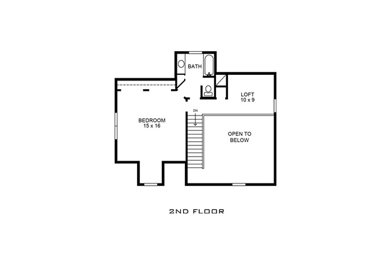 Secondary Image - Country House Plan - Jennings 44861 - 2nd Floor Plan
