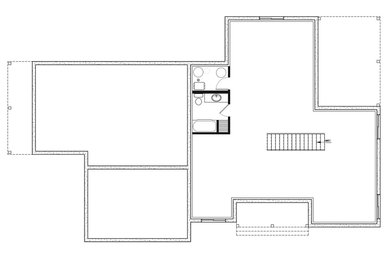 Farmhouse House Plan - Generation 44964 - Basement Floor Plan