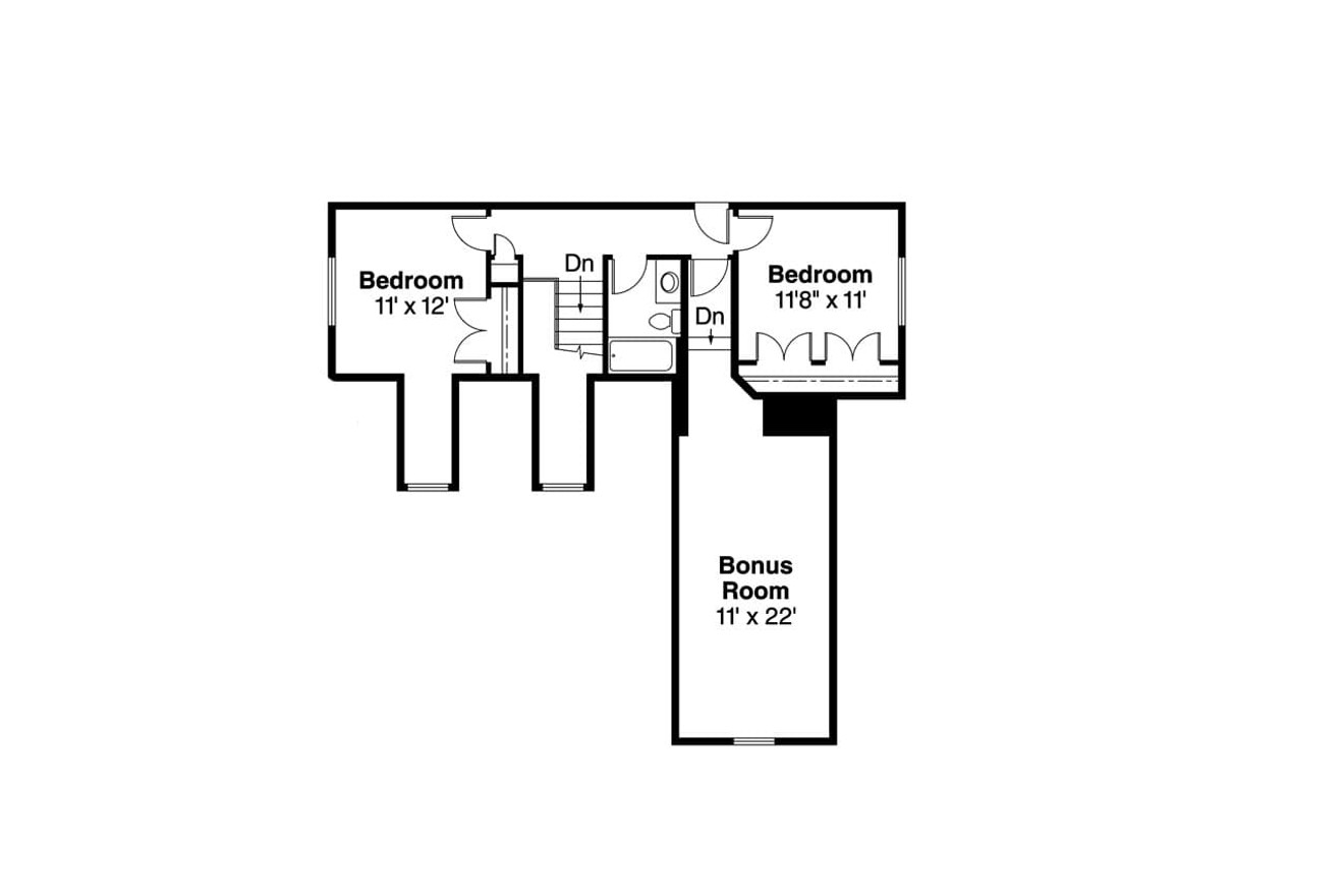 Secondary Image - Country House Plan - Brookview 45070 - 2nd Floor Plan