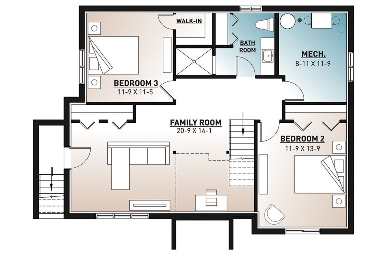 Secondary Image - Lodge Style House Plan - The Cap 2 45406 - 2nd Floor Plan