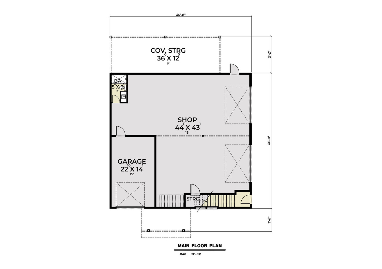 Contemporary House Plan - 45581 - 1st Floor Plan