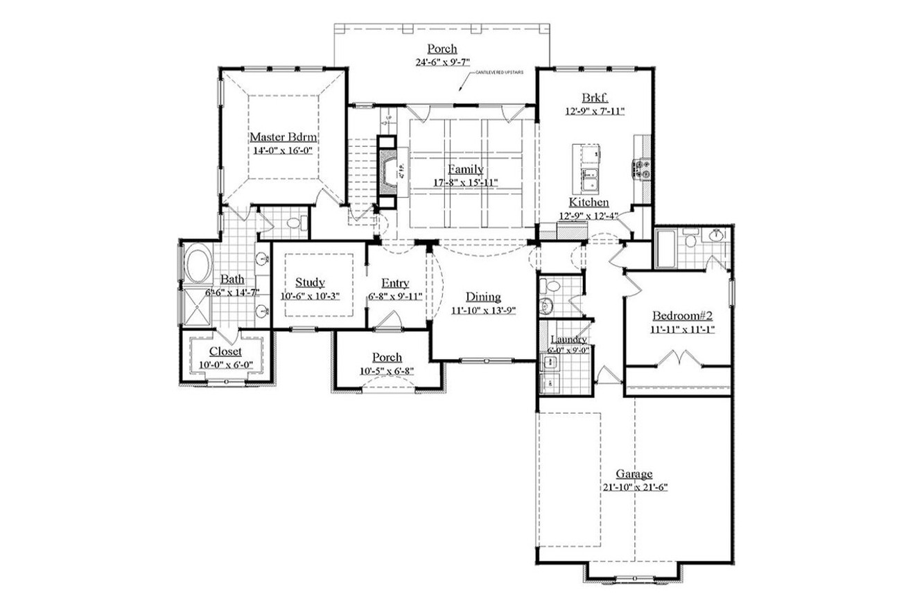Lodge Style House Plan - Breckenridge 45743 - 1st Floor Plan