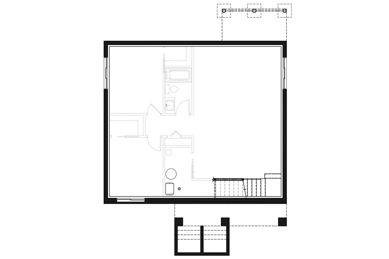Craftsman House Plan - Nordika 2 45829 - Basement Floor Plan