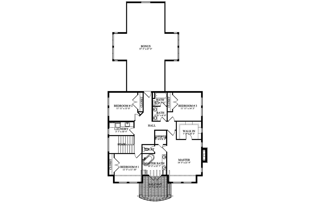 Secondary Image - Craftsman House Plan - Calders Cottage 45977 - 2nd Floor Plan