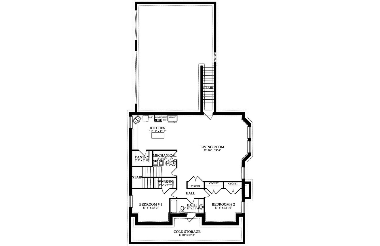 Craftsman House Plan - Calders Cottage 45977 - Basement Floor Plan