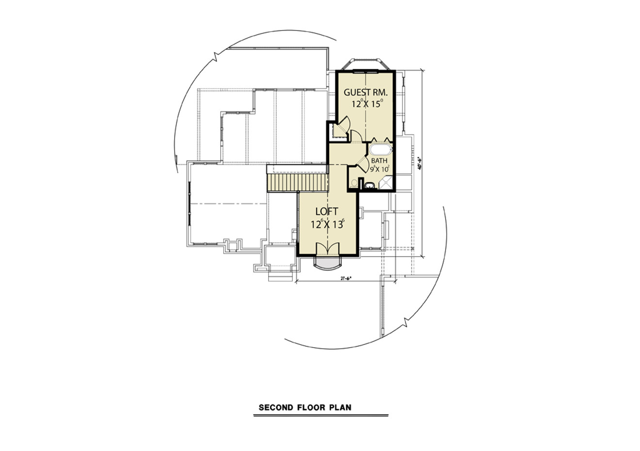Secondary Image - European House Plan - 46086 - 2nd Floor Plan