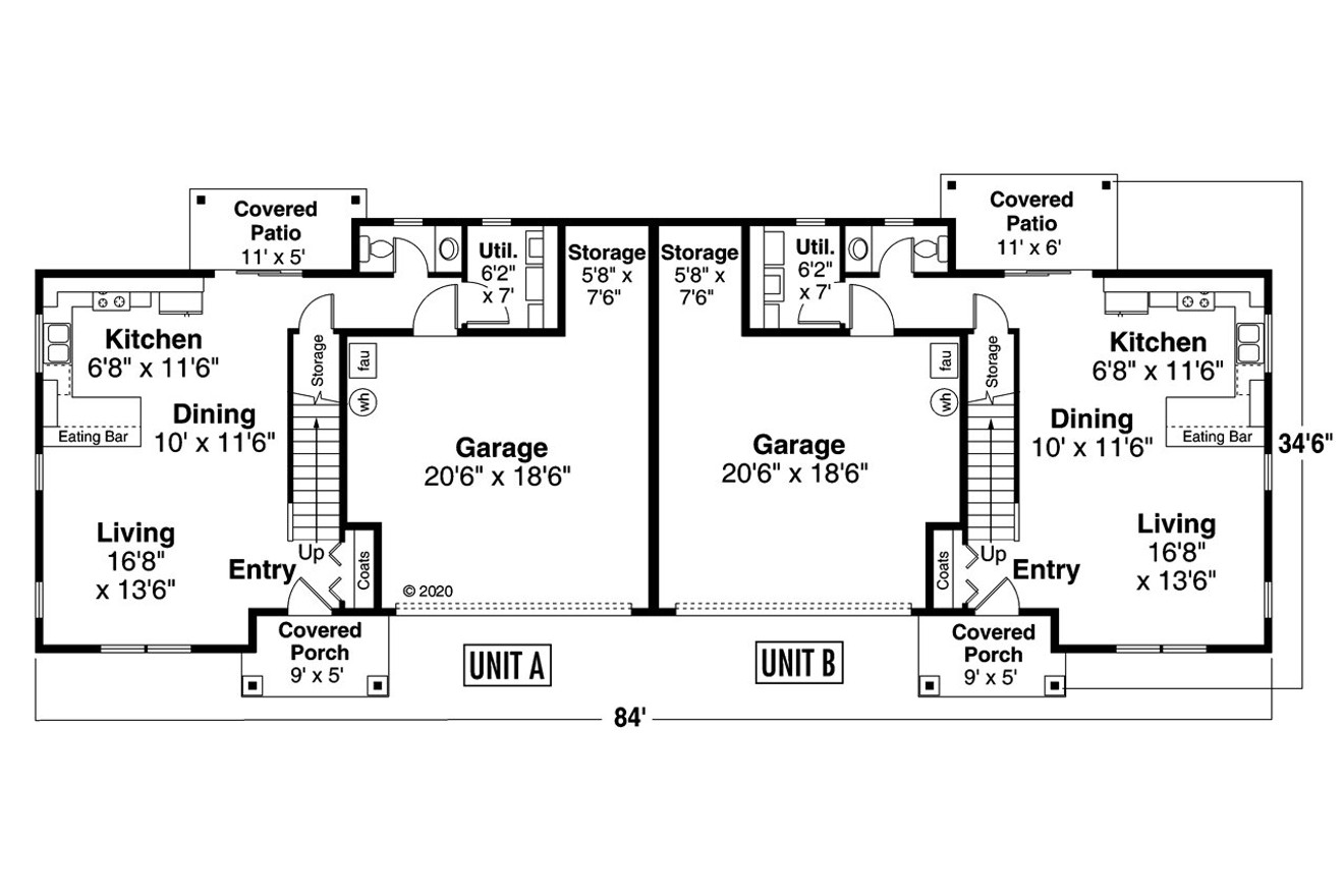 Craftsman House Plan - Artondale 46481 - 1st Floor Plan