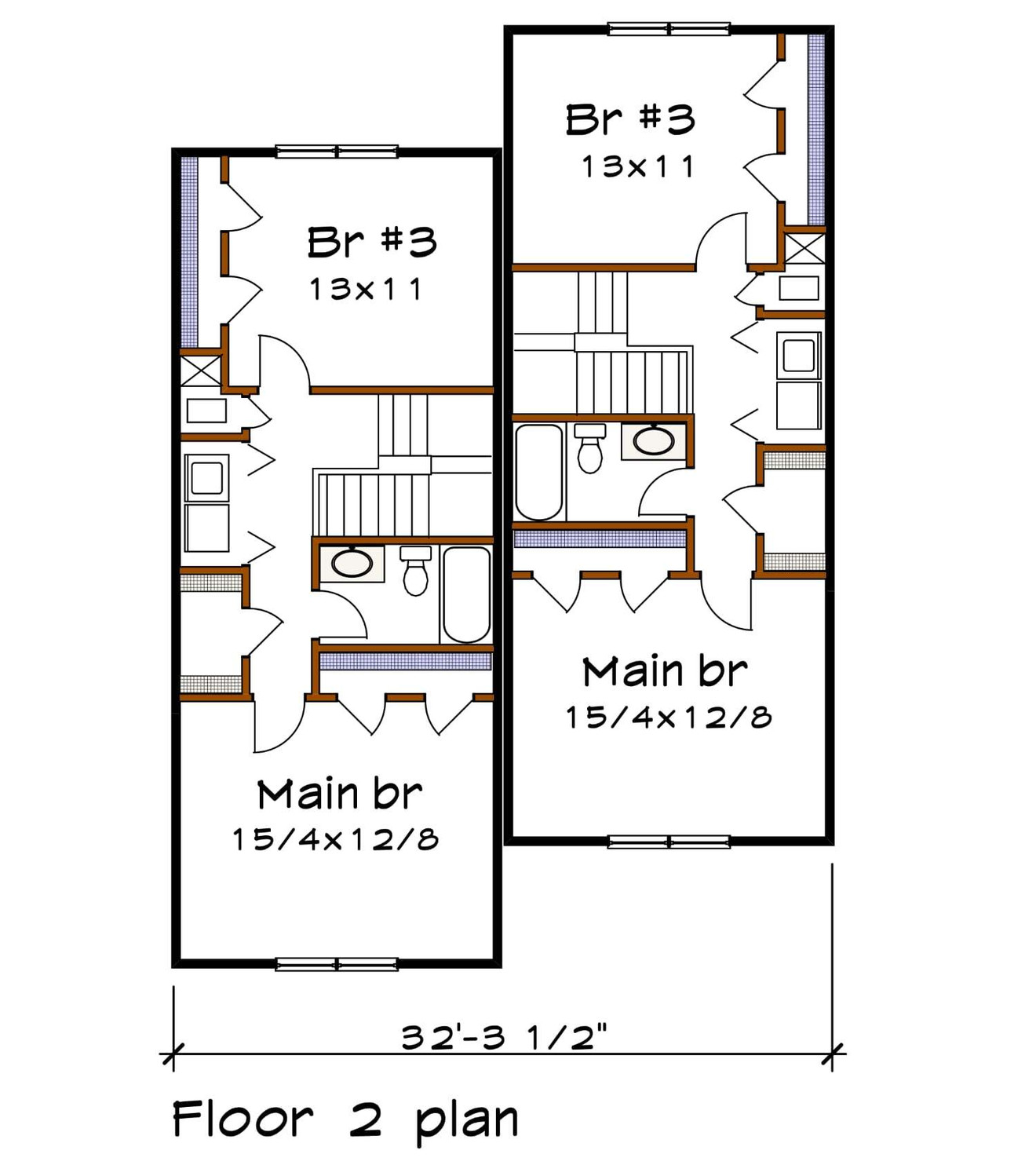 Secondary Image - Farmhouse House Plan - 46507 - 2nd Floor Plan