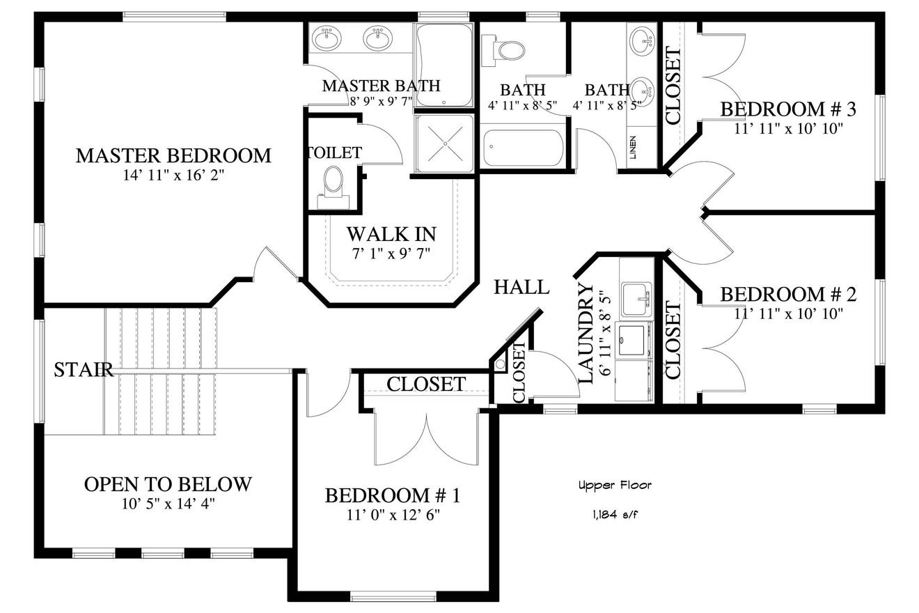 Secondary Image - Craftsman House Plan - Crossley 46642 - 2nd Floor Plan