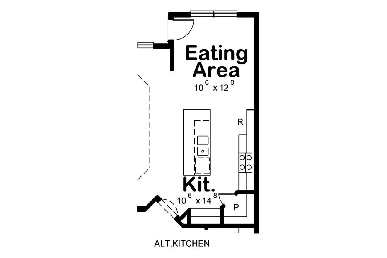 Craftsman House Plan - Honey Creek 46714 - Optional Floor Plan