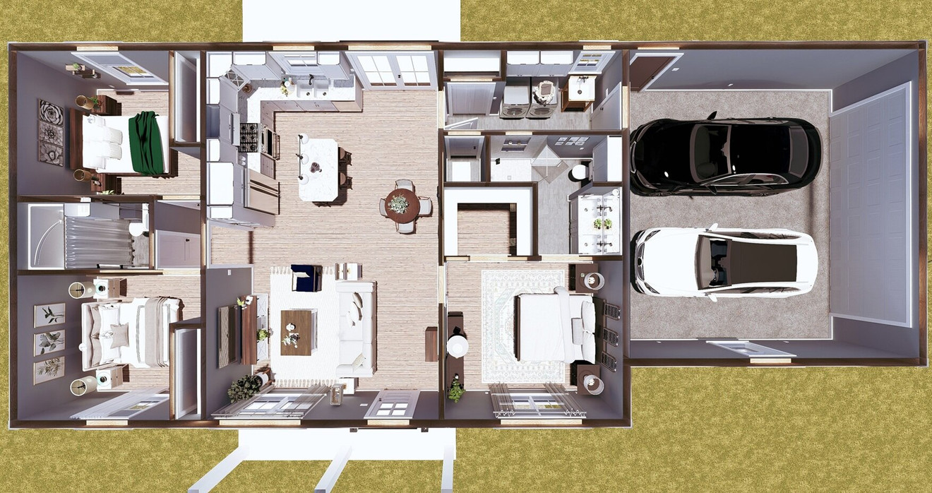Cottage House Plan - 46923 - 1st Floor Plan
