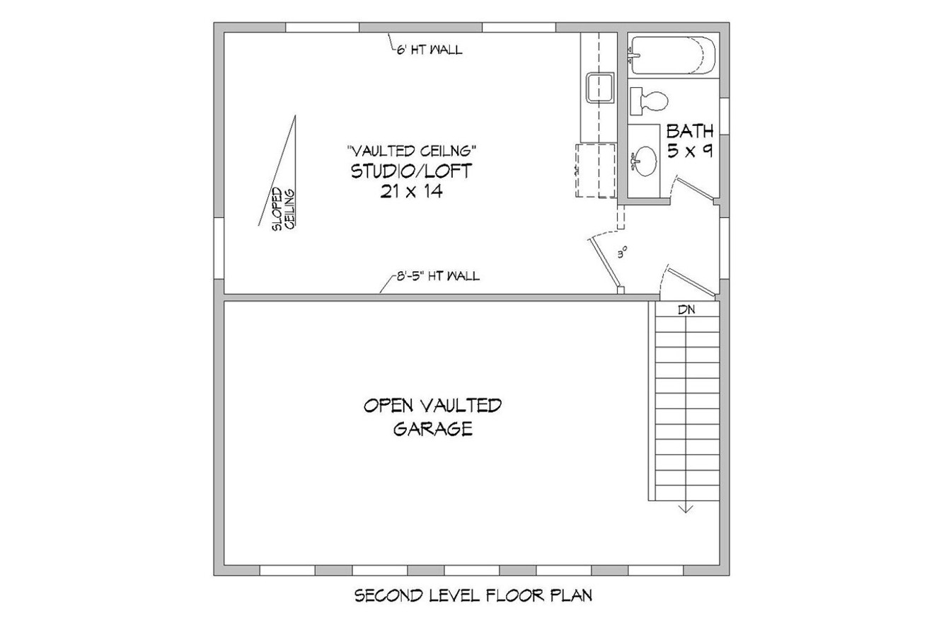 Secondary Image - Modern House Plan - 47053 - 2nd Floor Plan