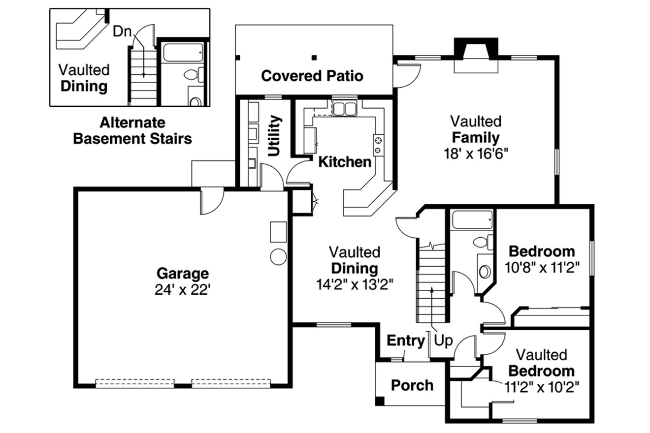 Southwest House Plan - Siena 47567 - 1st Floor Plan