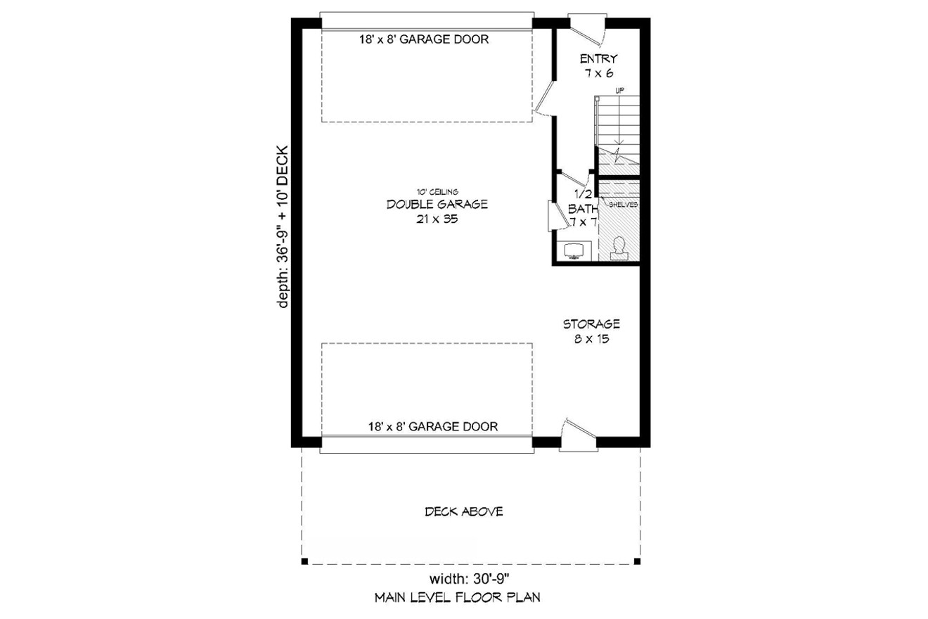 Modern House Plan - Orcas Island 47952 - 1st Floor Plan