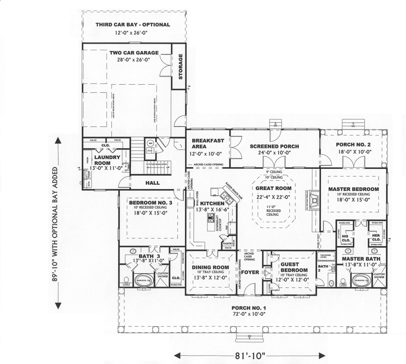 Southern House Plan - 48138 - 1st Floor Plan