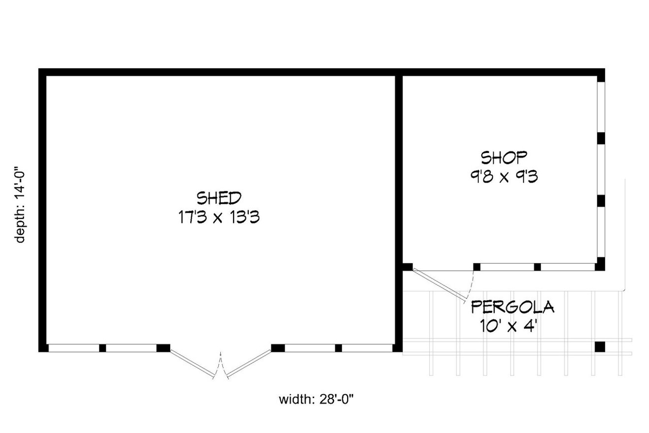 Lodge Style House Plan - 48294 - 1st Floor Plan