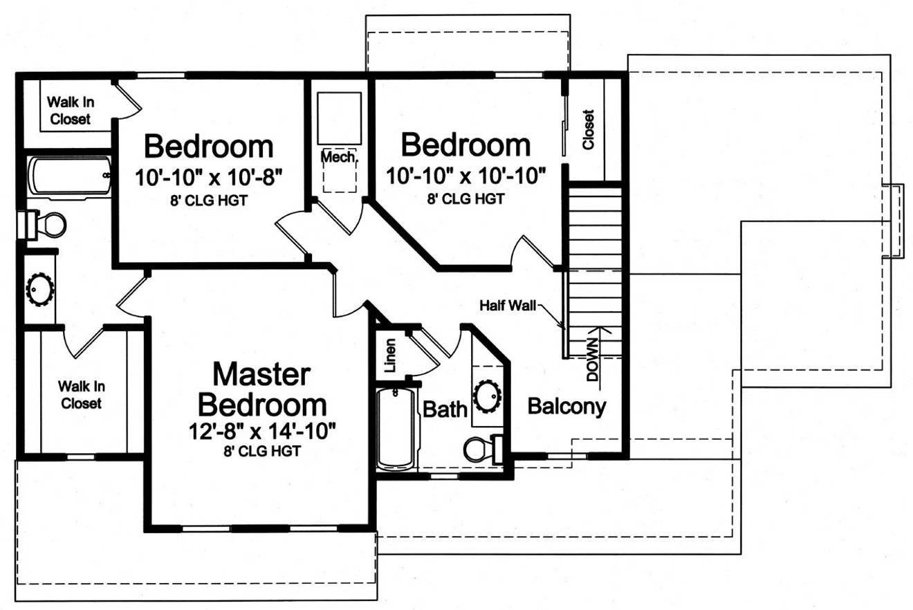 Secondary Image - Traditional House Plan - Lynbrooke 48459 - 2nd Floor Plan