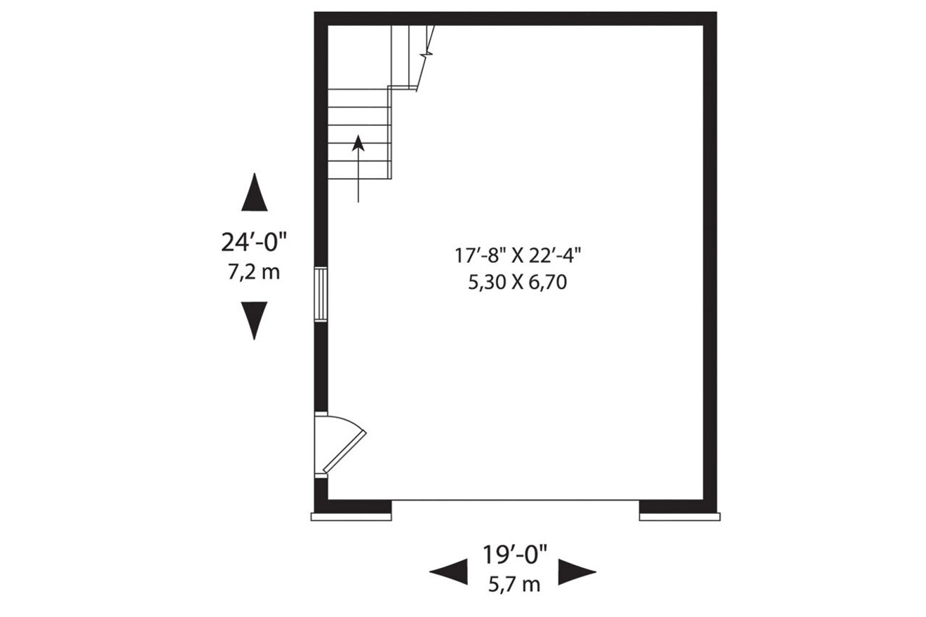 European House Plan - Pottery Port 2 48669 - 1st Floor Plan