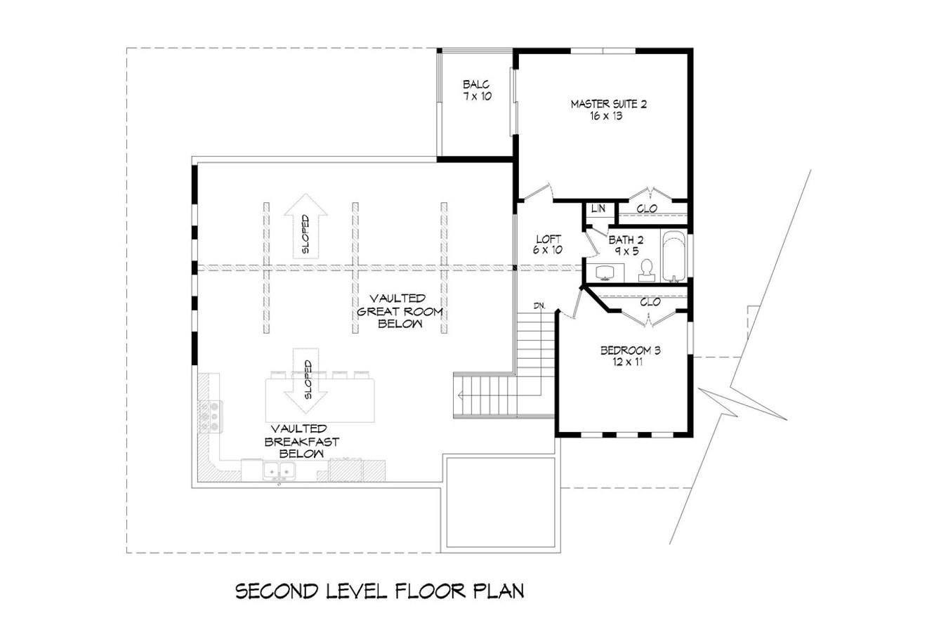 Secondary Image - Farmhouse House Plan - 48721 - 2nd Floor Plan