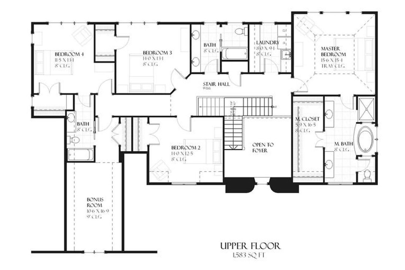 European House Plan - Remington 48790 - 2nd Floor Plan