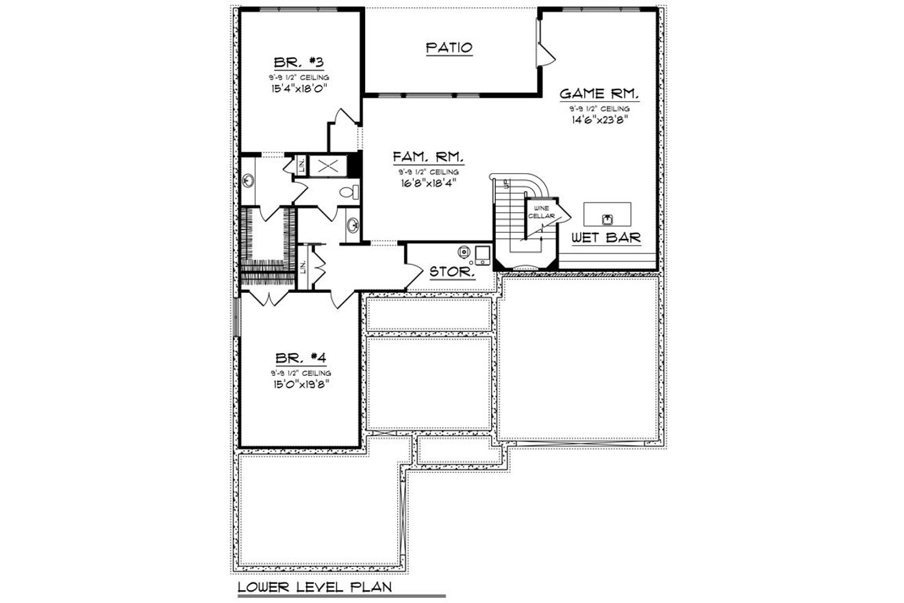 Tuscan House Plan - 48954 - Basement Floor Plan