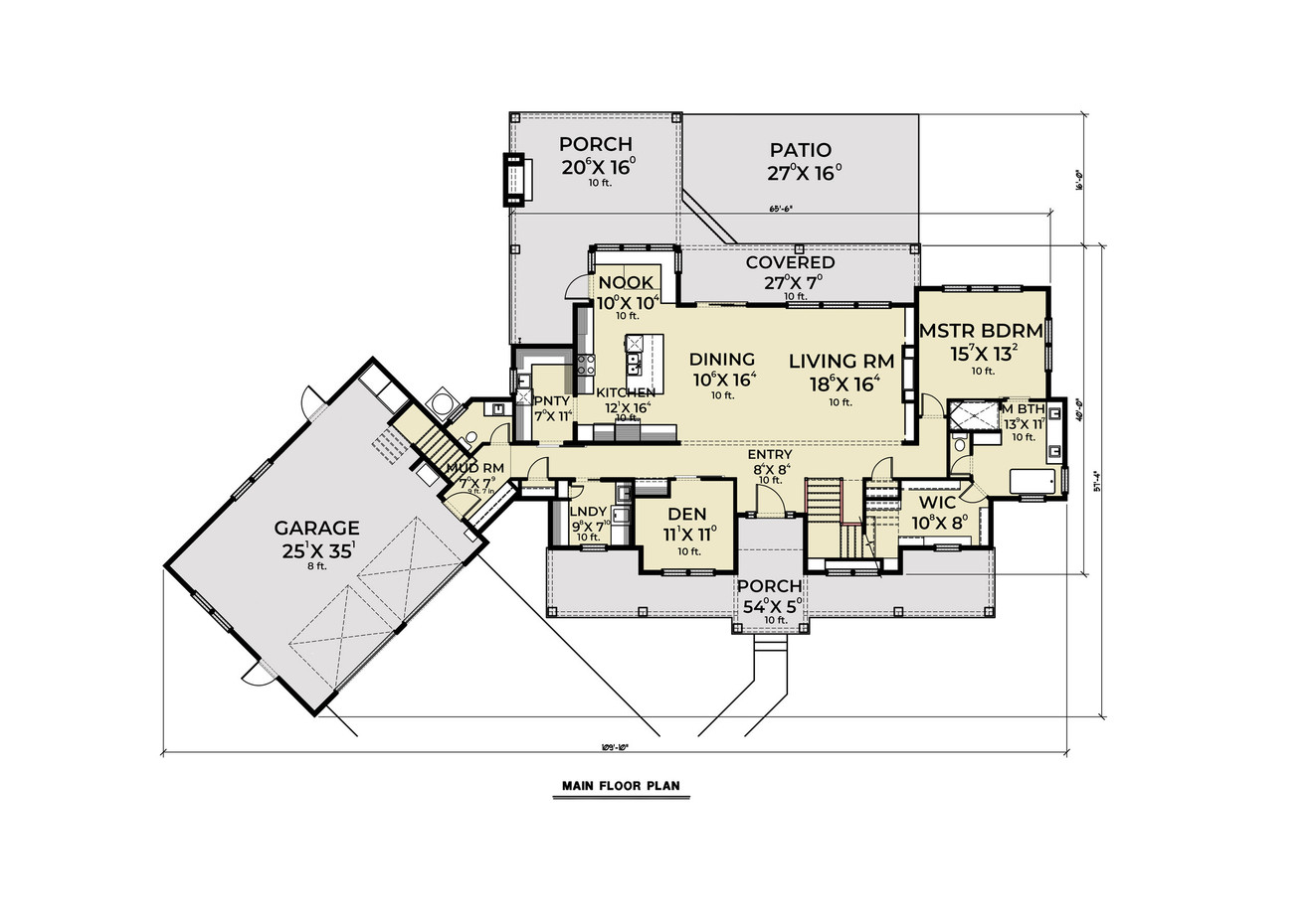 Farmhouse House Plan - 48973 - 1st Floor Plan