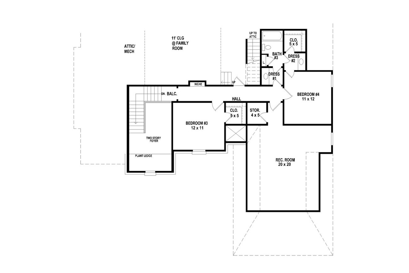 Secondary Image - European House Plan - 49164 - 2nd Floor Plan