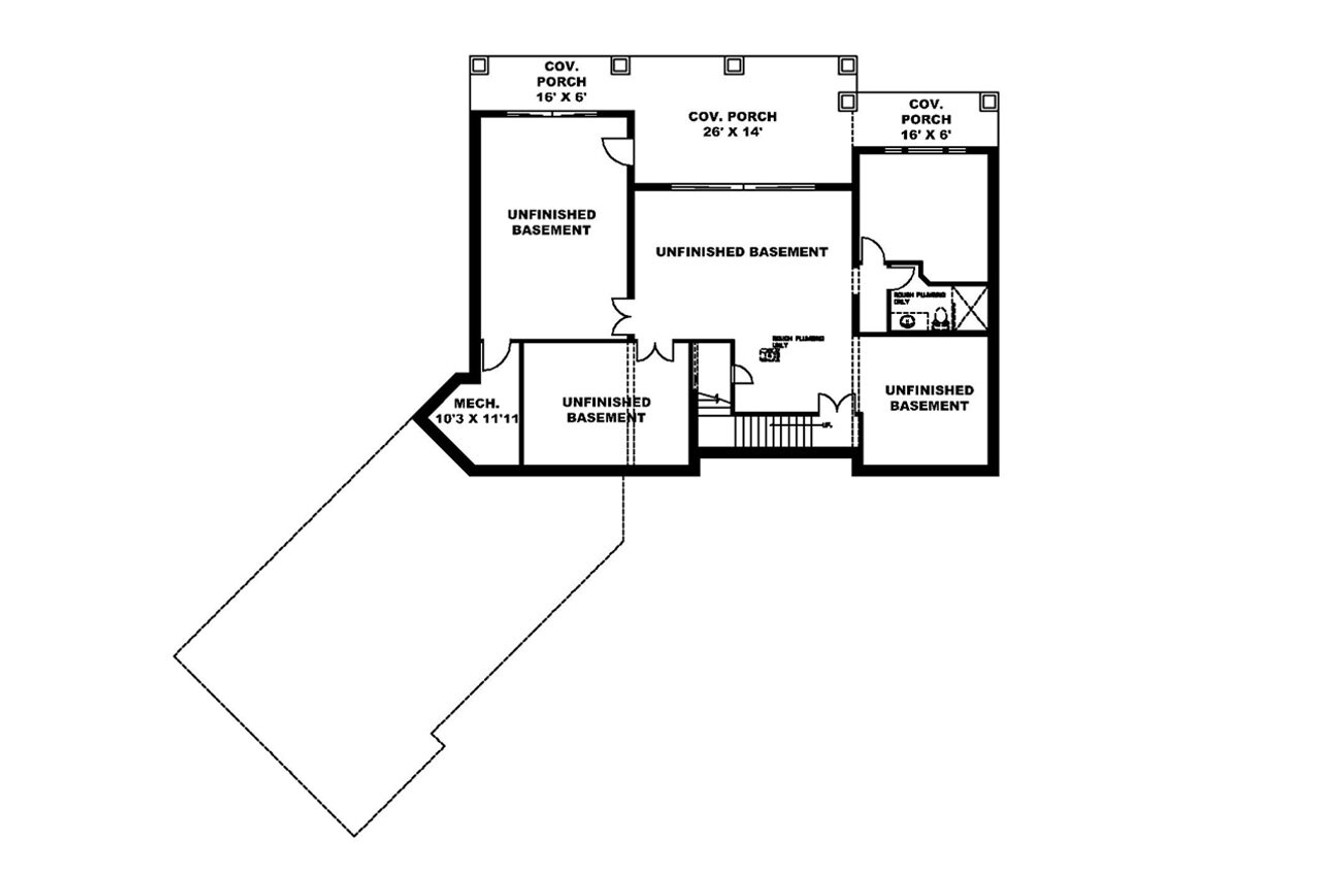 Craftsman House Plan - 49275 - Basement Floor Plan