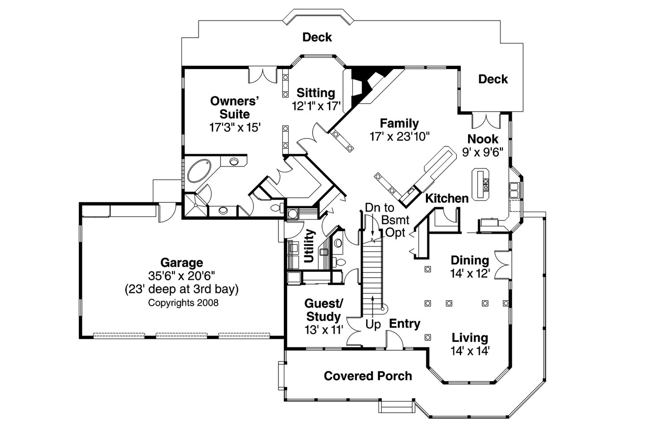 Country House Plan - Morgan 49310 - 1st Floor Plan