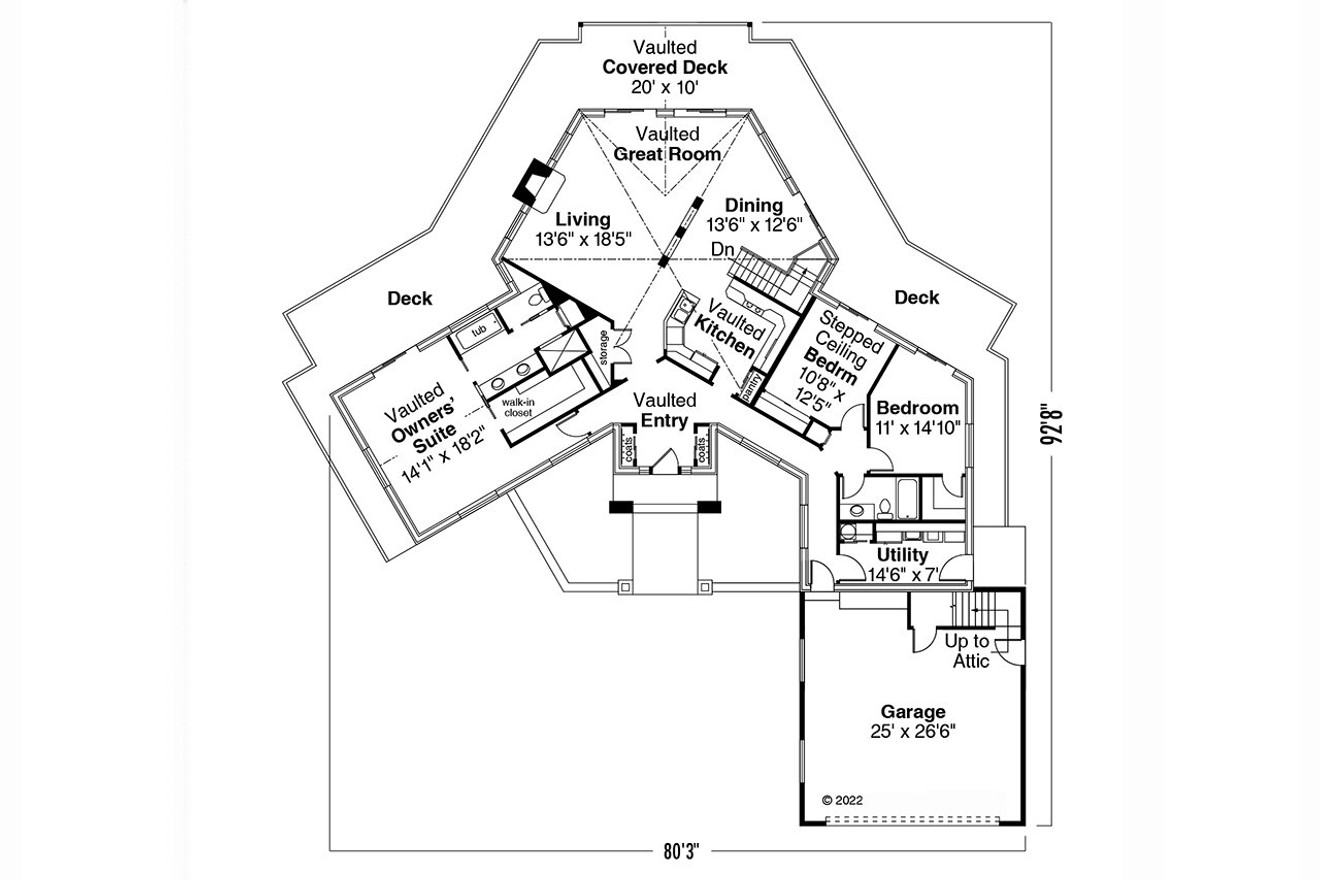 Traditional House Plan - Summerhill 49313 - 1st Floor Plan