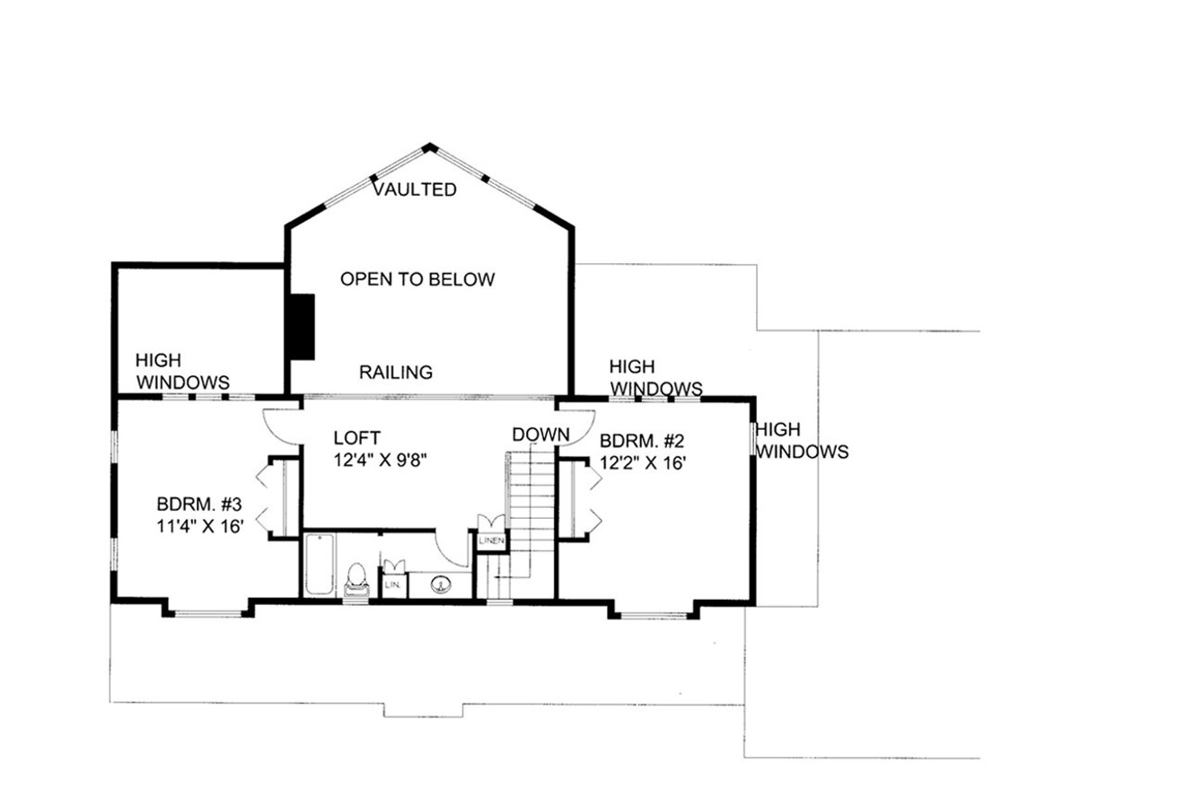 Secondary Image - Country House Plan - 49352 - 2nd Floor Plan