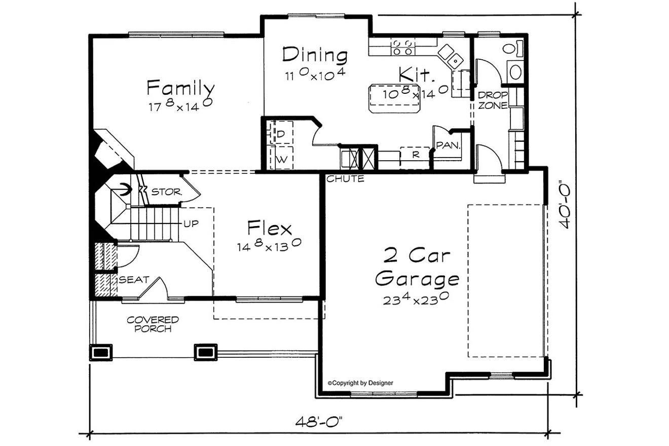 Traditional House Plan - Allen 49835 - 1st Floor Plan
