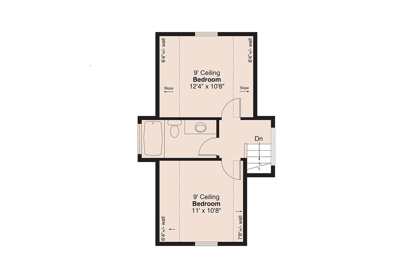 Secondary Image - Cottage House Plan - Aspen Cottage 49838 - 2nd Floor Plan