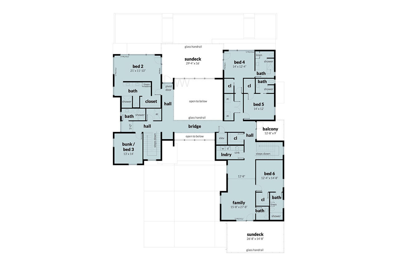 Secondary Image - Modern House Plan - Augustine 49860 - 2nd Floor Plan