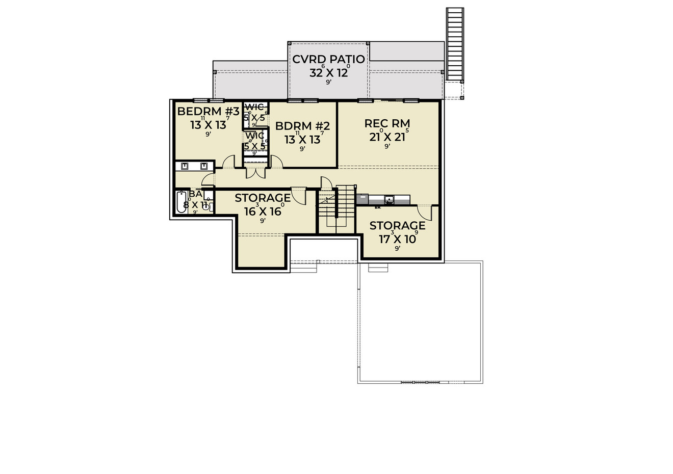 Secondary Image - Craftsman House Plan - 50096 - 2nd Floor Plan