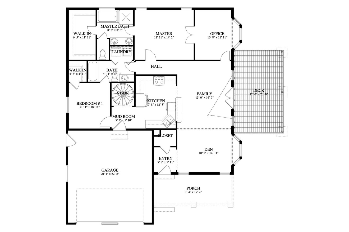 Cottage House Plan - Sylva 50379 - 1st Floor Plan