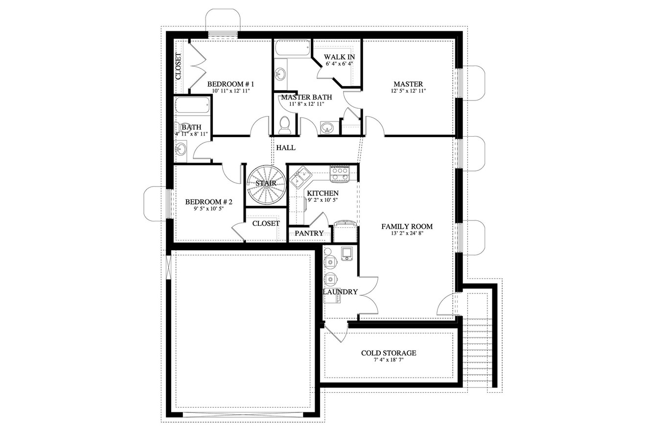 Cottage House Plan - Sylva 50379 - Basement Floor Plan