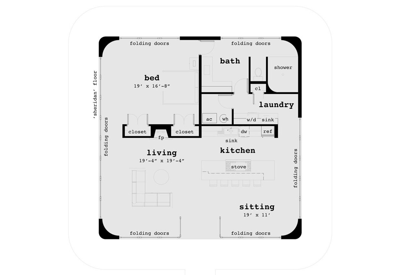 Modern House Plan - Sheridan 50787 - 1st Floor Plan
