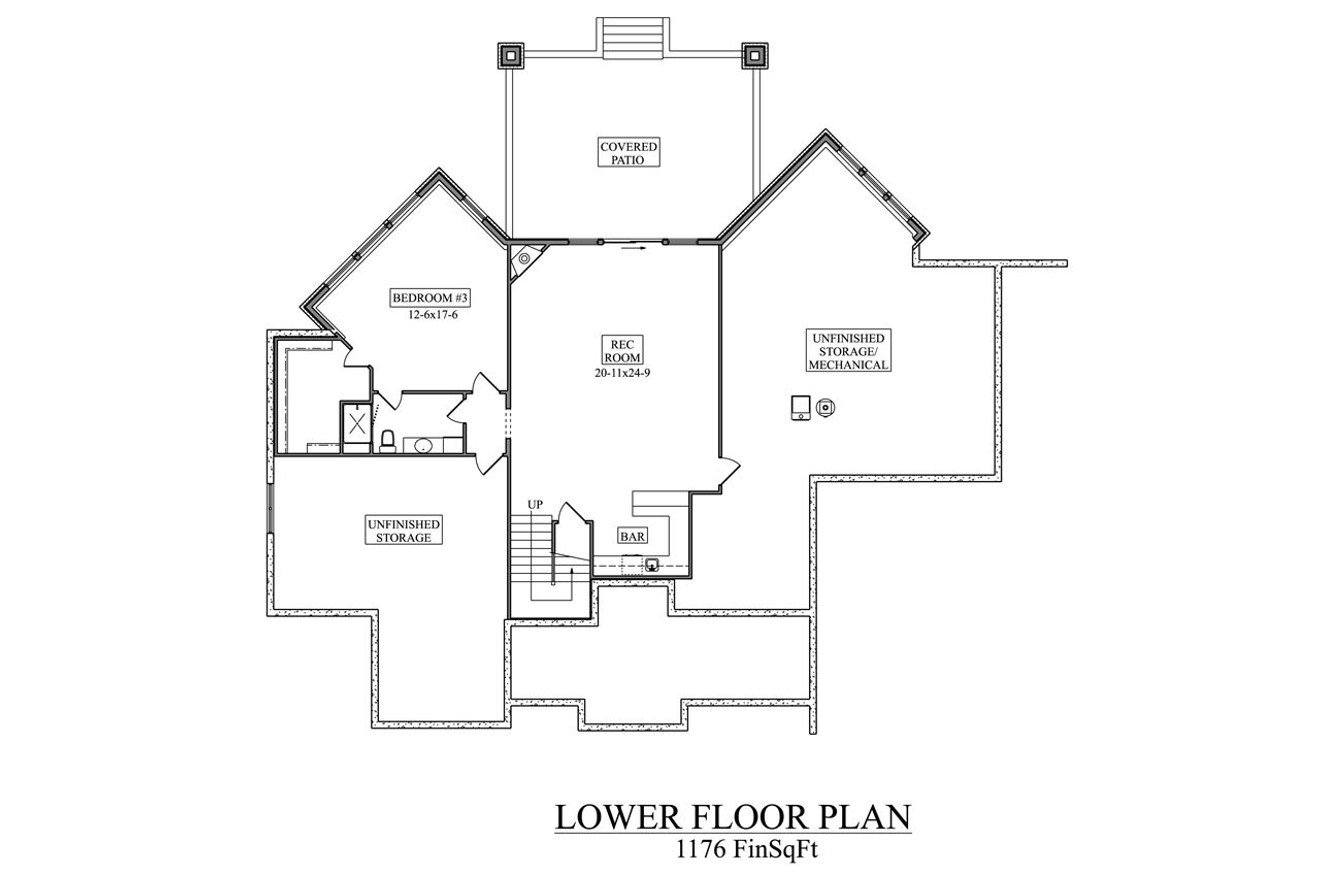Craftsman House Plan - Pleasant Park 51246 - Basement Floor Plan