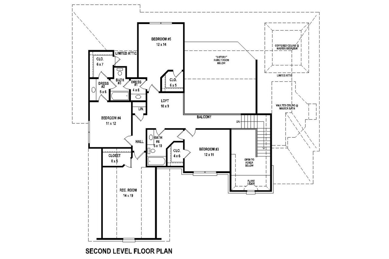 Secondary Image - European House Plan - 51317 - 2nd Floor Plan