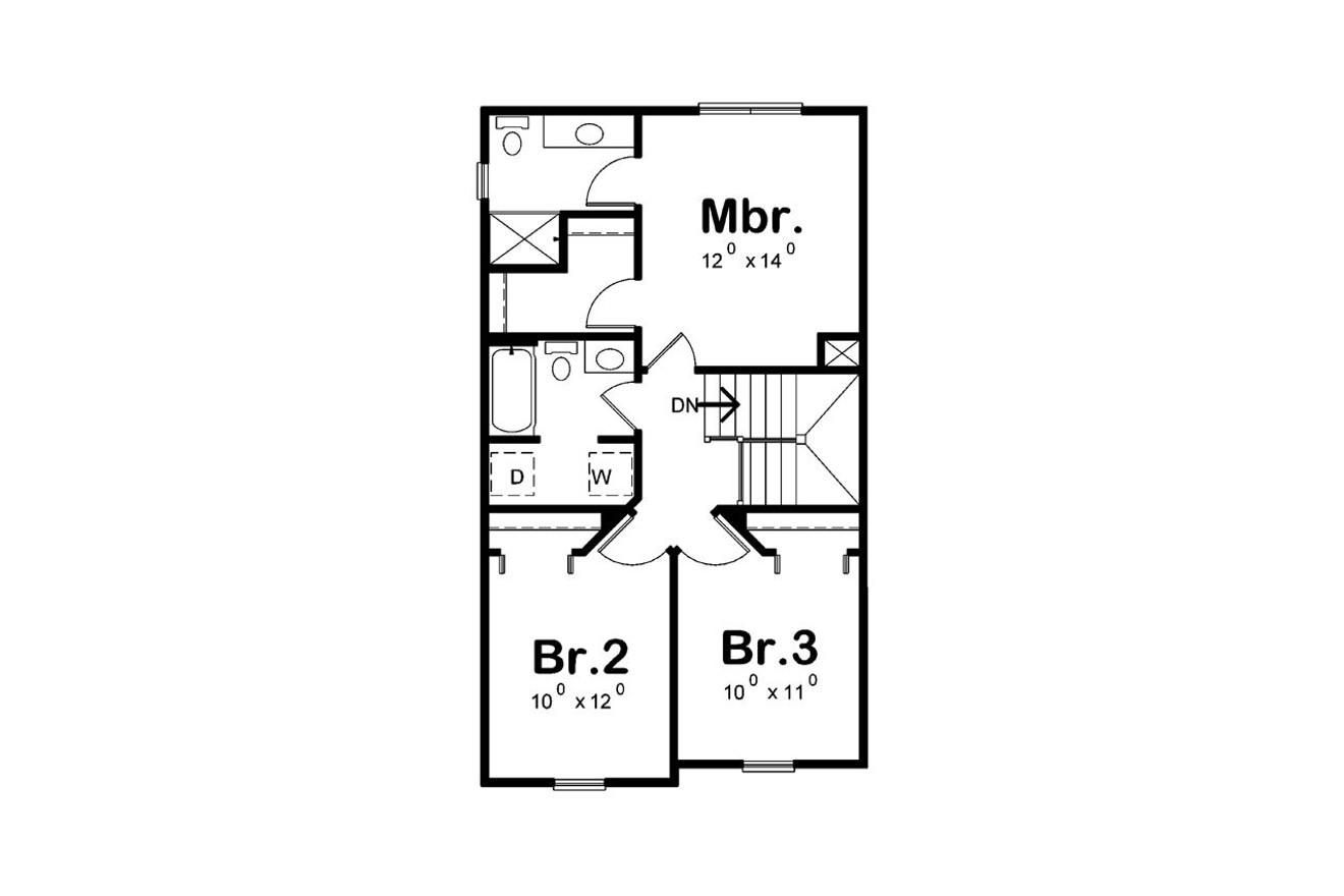 Secondary Image - Traditional House Plan - Vera 51626 - 2nd Floor Plan