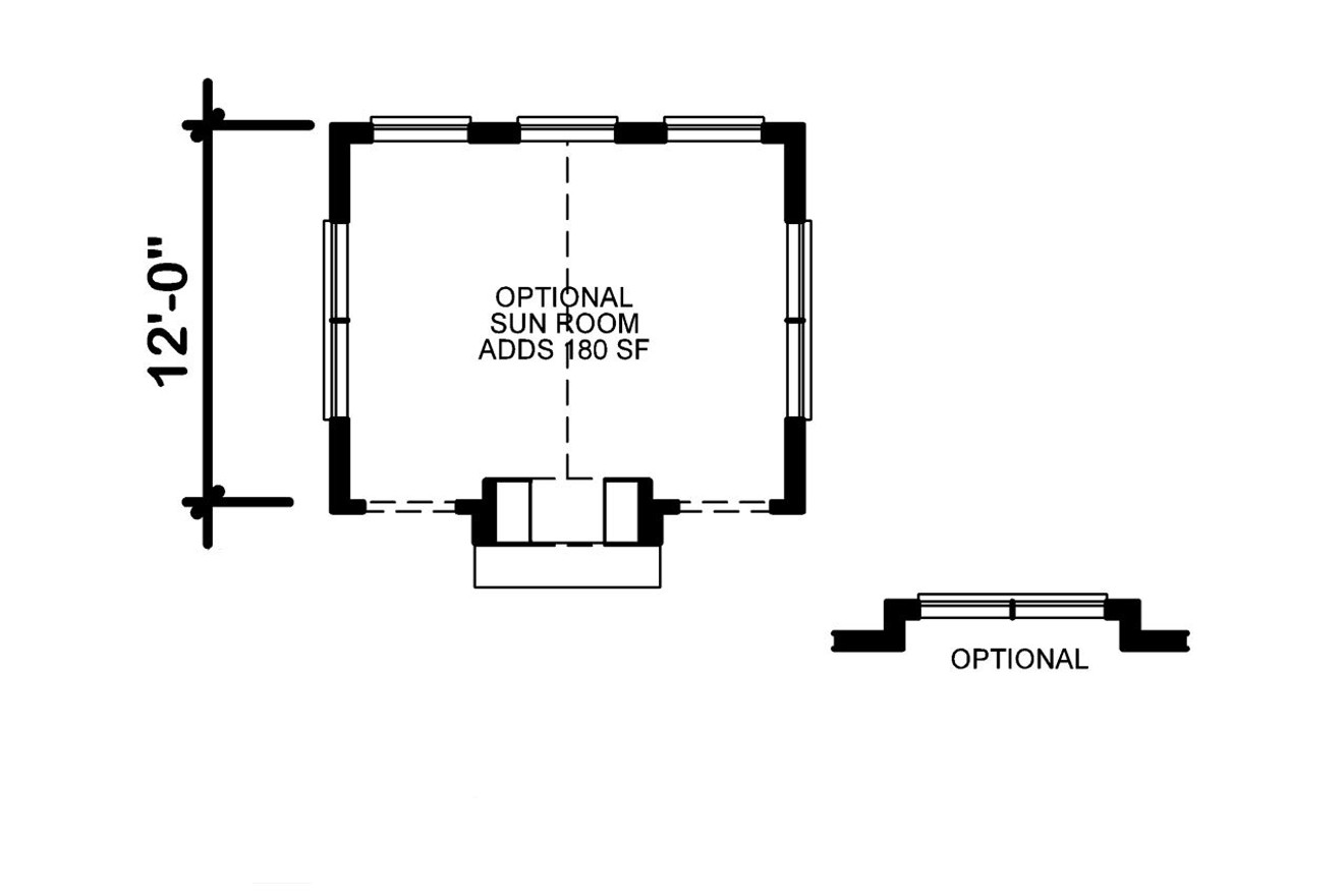 Craftsman House Plan - Lynette Springs 51725 - Optional Floor Plan