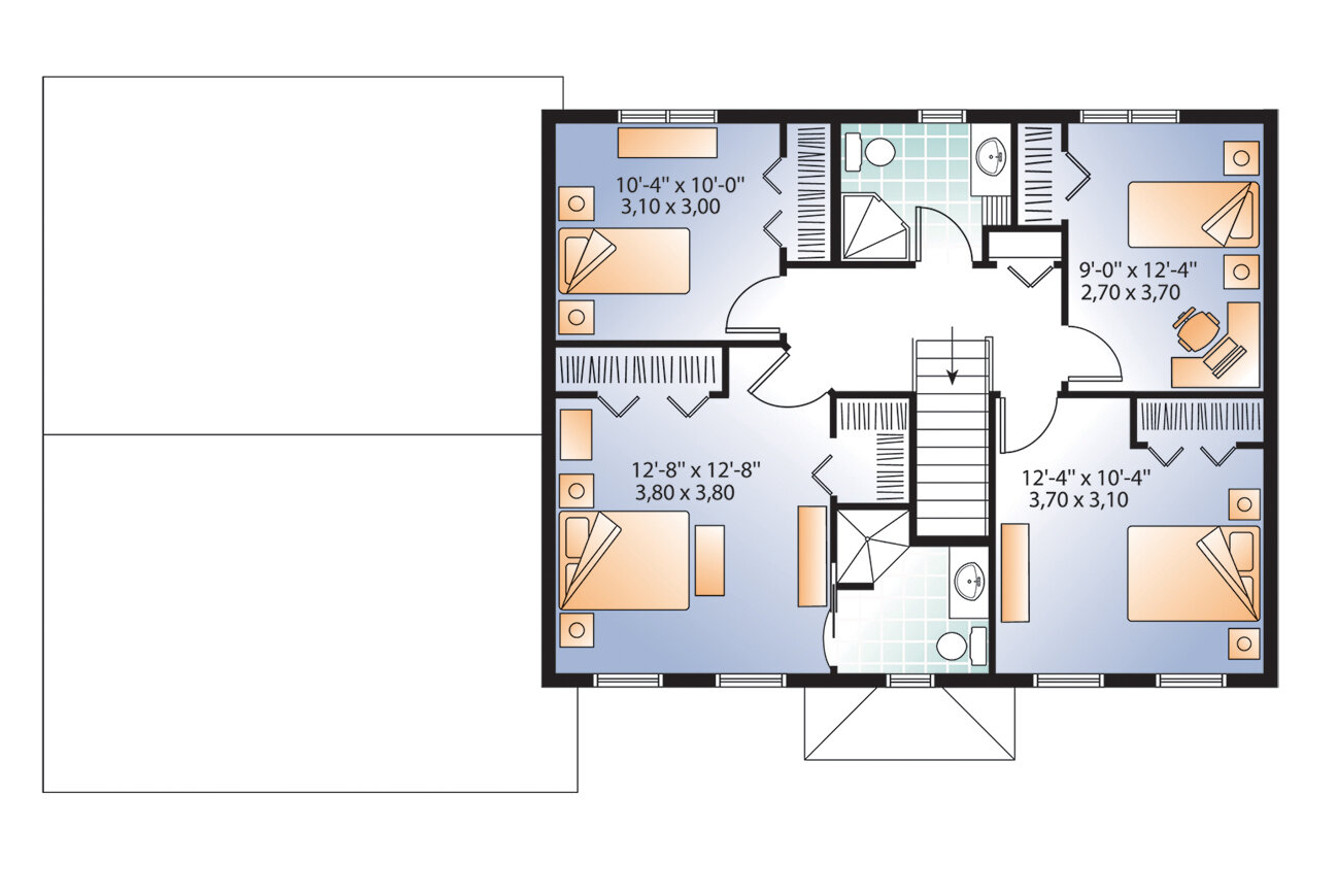 Traditional House Plan - Ellington 2 52035 - 2nd Floor Plan